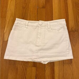 Princess Polly White Denim Skirt